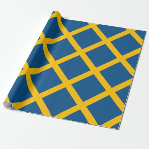 Sweden flag Swedish Wrapping Paper