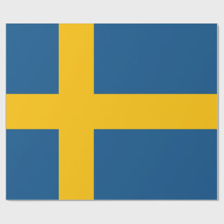 Sweden flag Swedish Wrapping Paper