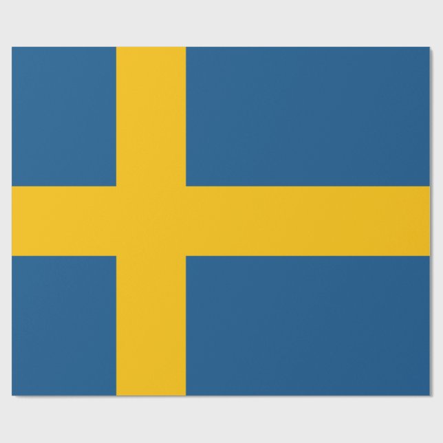 Sweden flag Swedish Wrapping Paper (Flat)