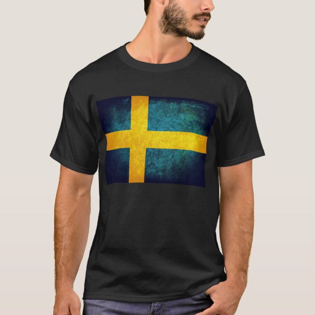 Sweden Flag; T-Shirt (Front)