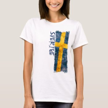 Sweden Flag T-shirt by RodRoelsDesign at Zazzle
