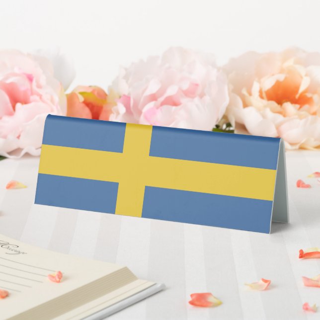 Sweden flag table tent (In SItu (Wedding))
