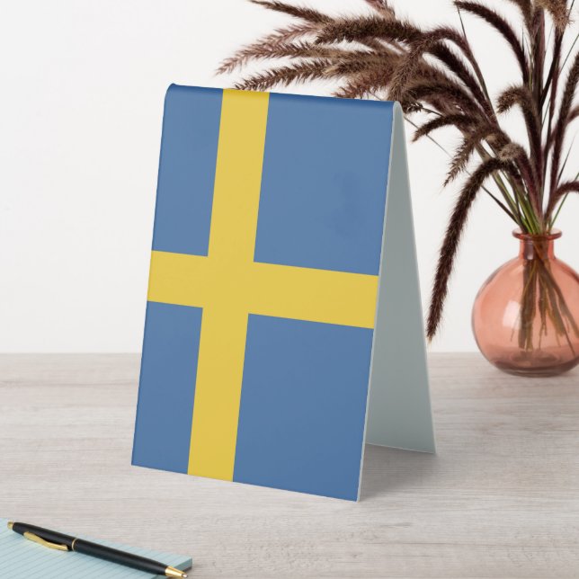 Sweden flag table tent (In SItu (Table))