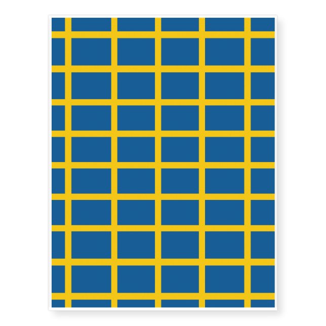 Sweden Flag Temporary Tattoos (Front)