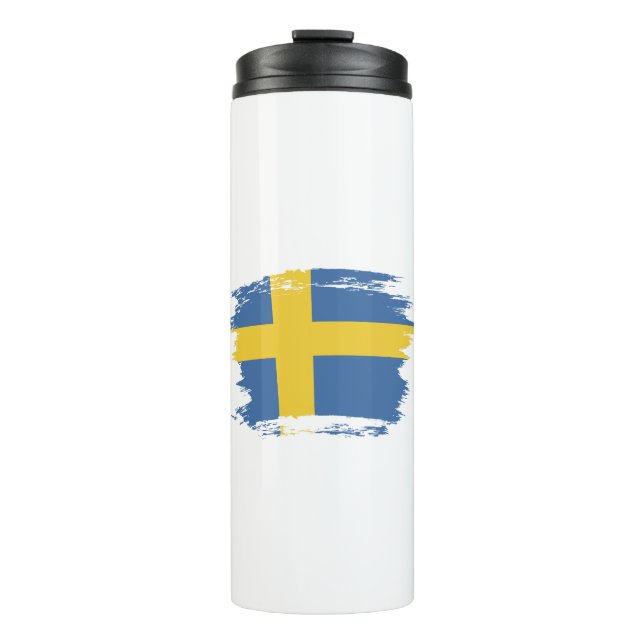 Sweden flag thermal tumbler (Front)