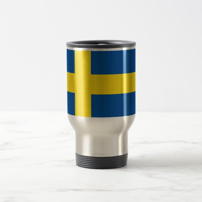 Sweden Flag Travel Mug (Center)