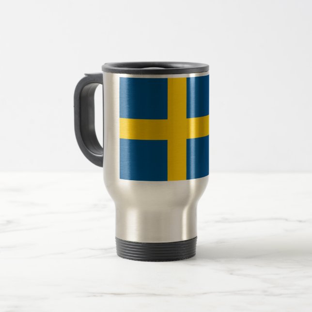 Sweden Flag Travel Mug (Front Left)