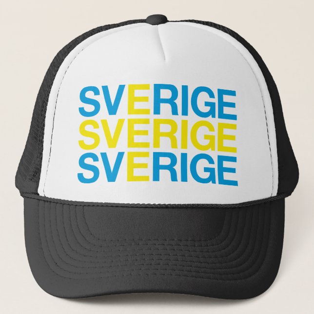 SWEDEN Flag Trucker Hat (Front)