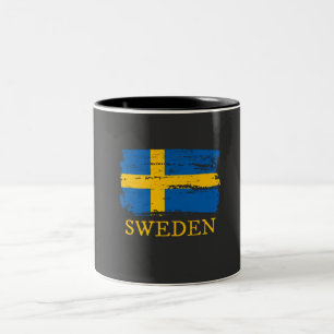 Sweden Flag Two-Tone Coffee Mug