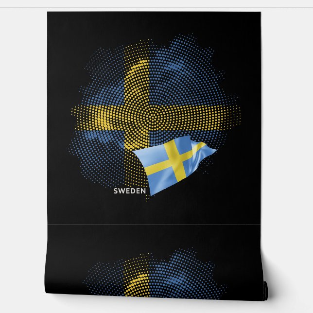 Sweden flag wallpaper  (Unrolling)