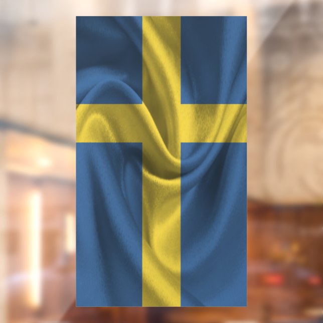 Sweden Flag Window Cling (Sheet 2)