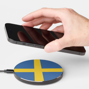 Sweden flag wireless charger 