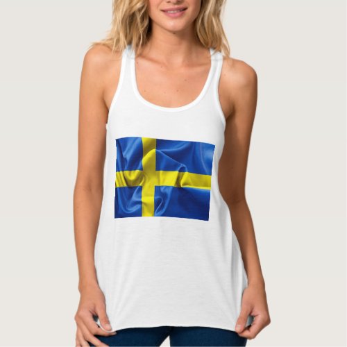 Sweden Flag Womens Tank Top