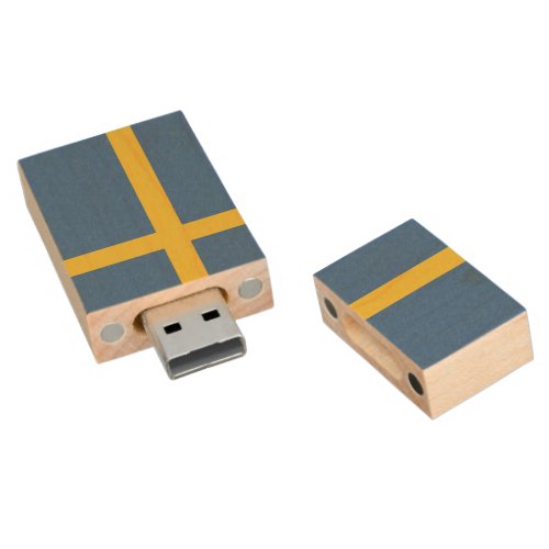 Sweden flag wood flash drive