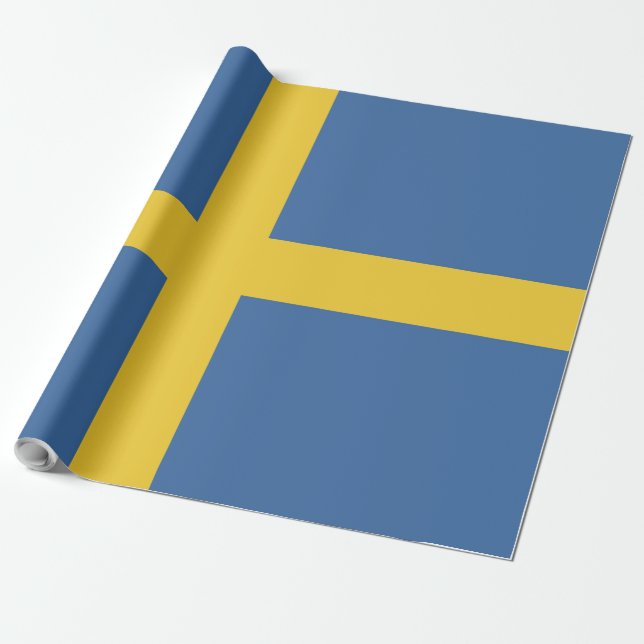 Sweden flag wrapping paper (Unrolled)