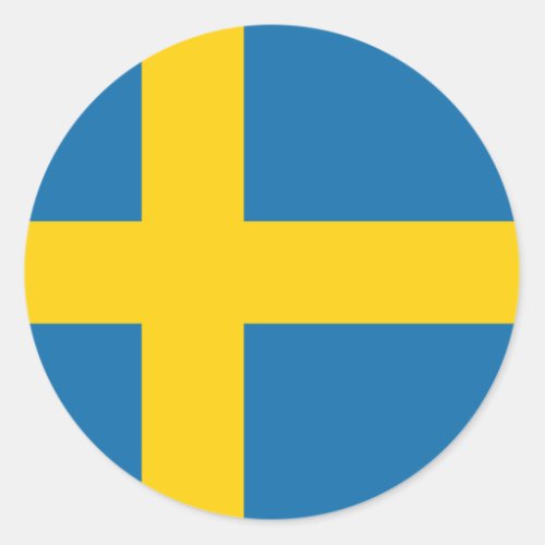 Sweden Flag x20 stickers swedish round circle flag
