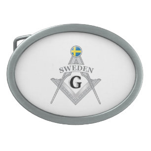 Sweden freemasonry sign belt buckle