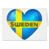 Sweden Heart Flag (Front Horizontal)