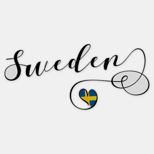 Sweden Heart Flag Sticker