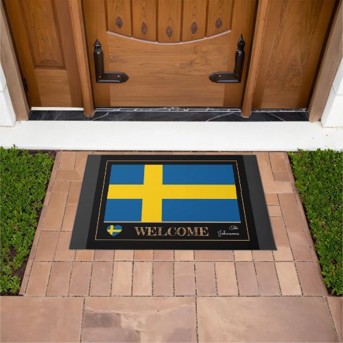 Sweden house mat Swedish Flag sports  Welcome Doormat