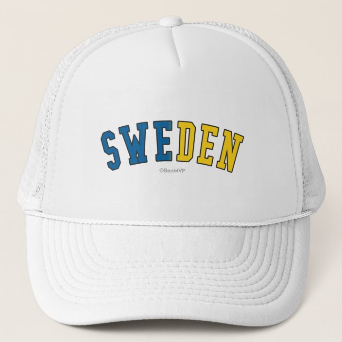 Sweden in National Flag Colors Trucker Hat