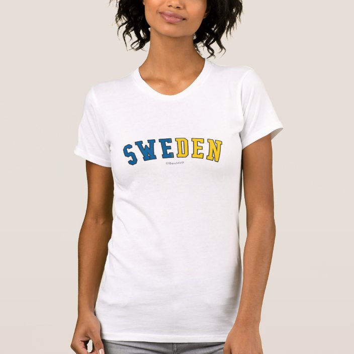 Sweden in National Flag Colors Tshirt