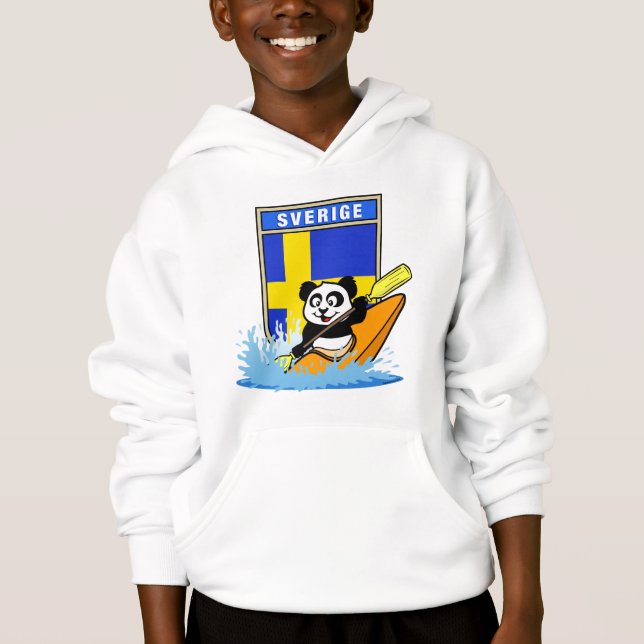 Sweden Kayaking Panda Hoodie (Front)