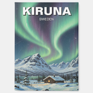 Sweden Kiruna Aurora Northern Lights Magnet