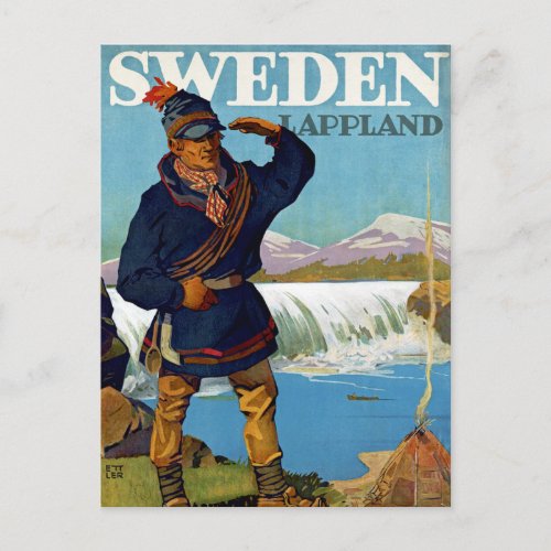 Sweden  Lappland Postcard