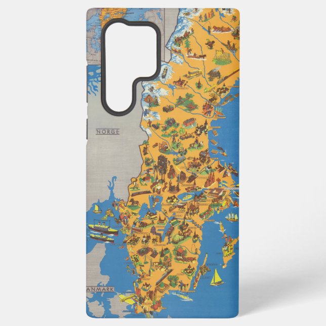 Sweden Map Samsung Galaxy Case (Back)