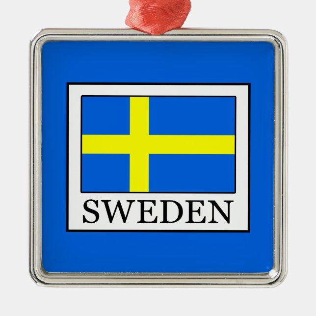 Sweden Metal Ornament (Front)