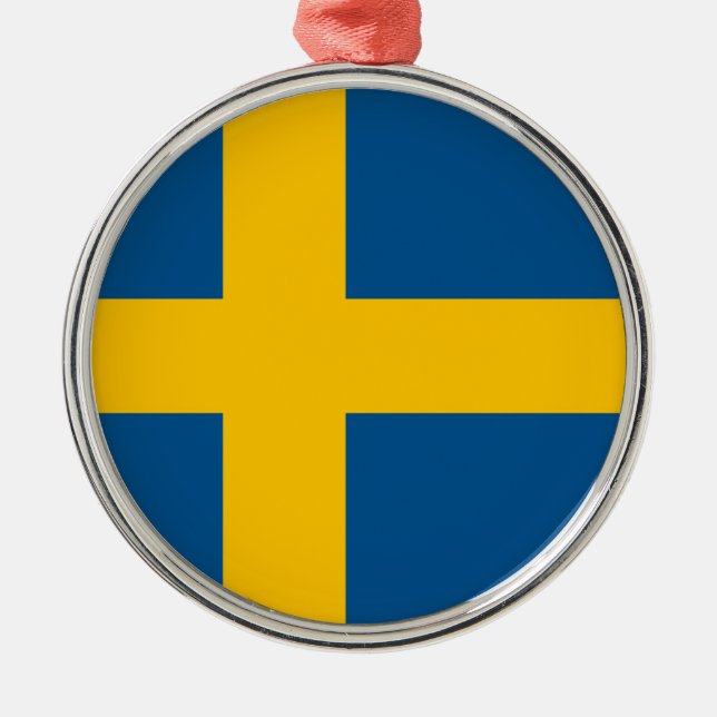 Sweden Metal Ornament (Front)