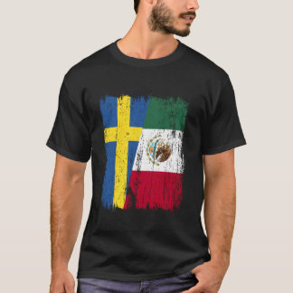 Sweden Mexico Half Flag Swedish Mexican Heritage T-Shirt