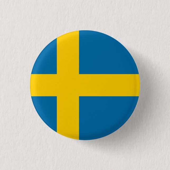 Sweden National Flag Button (Front)