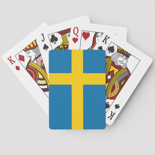 Sweden National World Flag Poker Cards (Back)