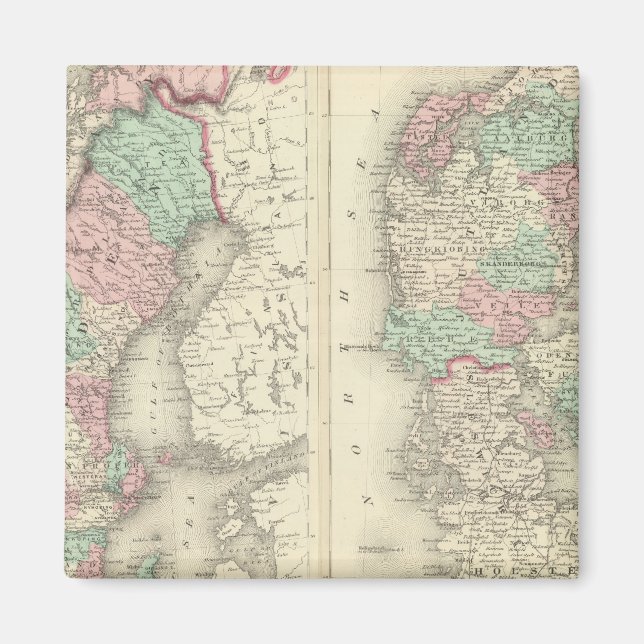 Sweden, Norway, and Denmark 2 Magnet (Front)