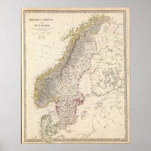 Sweden, Norway, Denmark 3 Poster