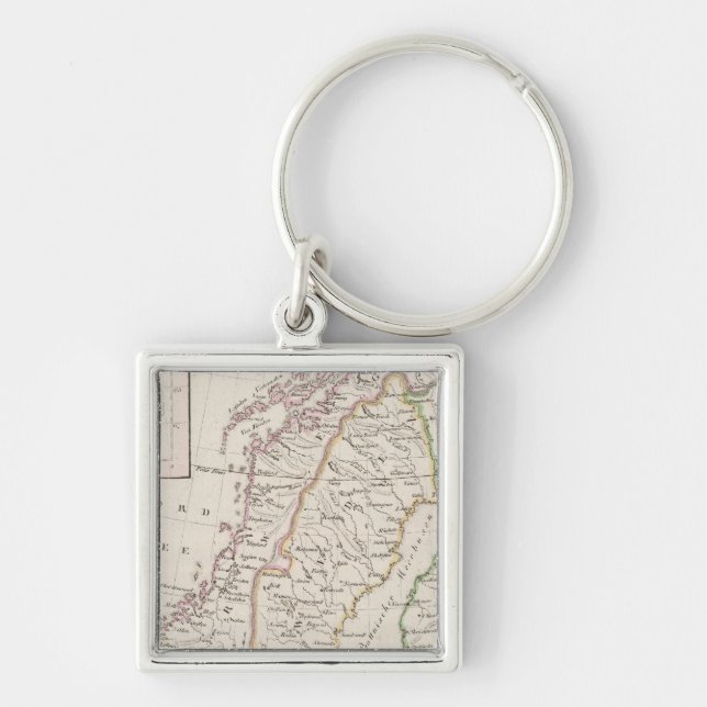 Sweden, Norway, Iceland Keychain (Front)