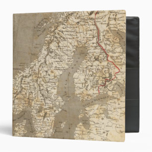 Sweden, Norway Map by Arrowsmith 3 Ring Binder