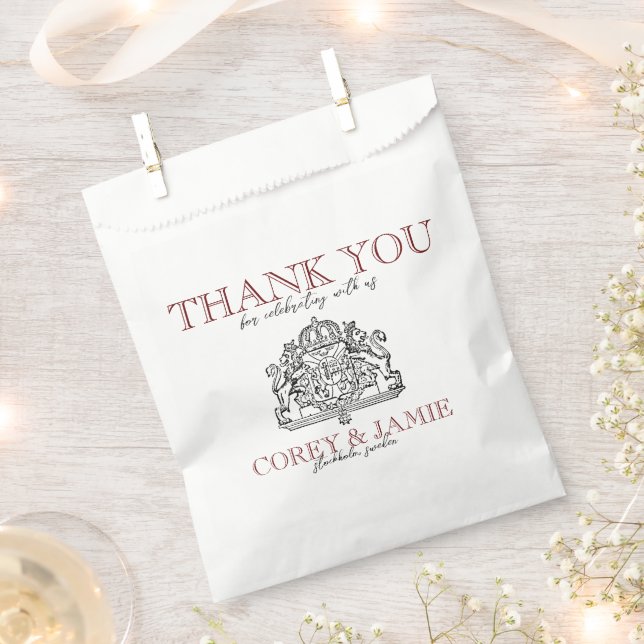 Sweden Passport Favor Bag (Clipped)