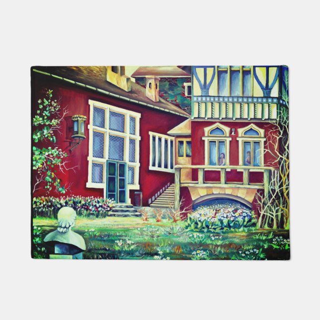 Sweden, Picturesque Falun Red Landscape Doormat (Front)