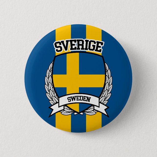 Sweden Pinback Button (Front)