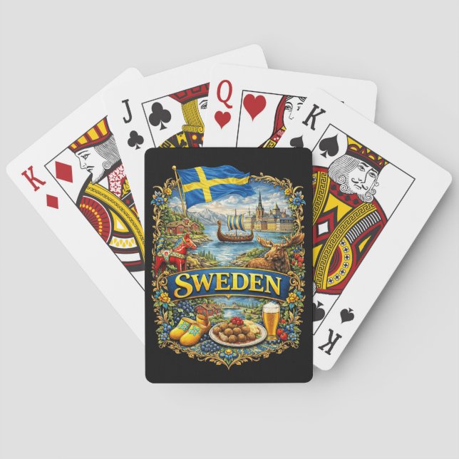 Sweden Poker Cards (Back)