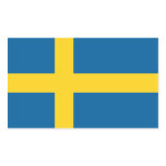 SWEDEN RECTANGULAR STICKER