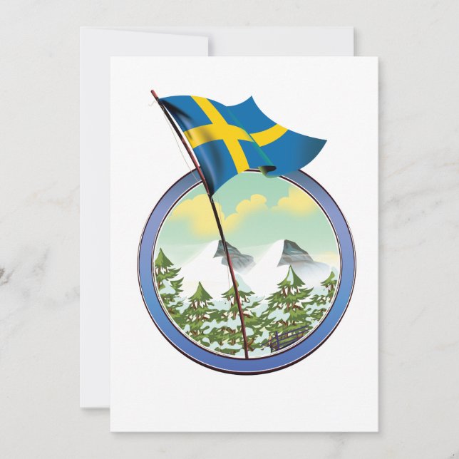 Sweden retro logo invitation (Front)