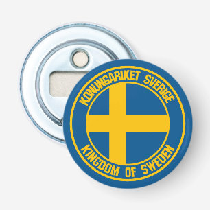 Sweden Round Emblem Bottle Opener