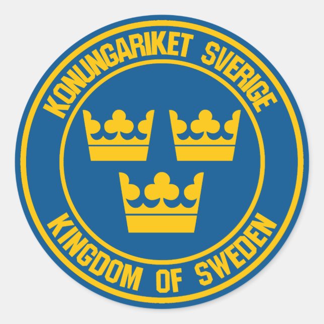 Sweden Round Emblem Classic Round Sticker (Front)