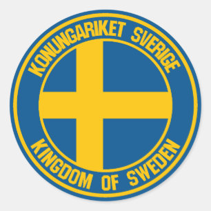 Sweden Round Emblem Classic Round Sticker