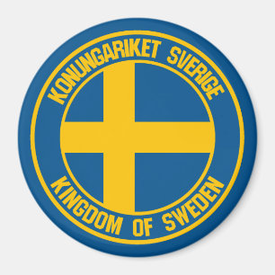 Sweden Round Emblem Magnet