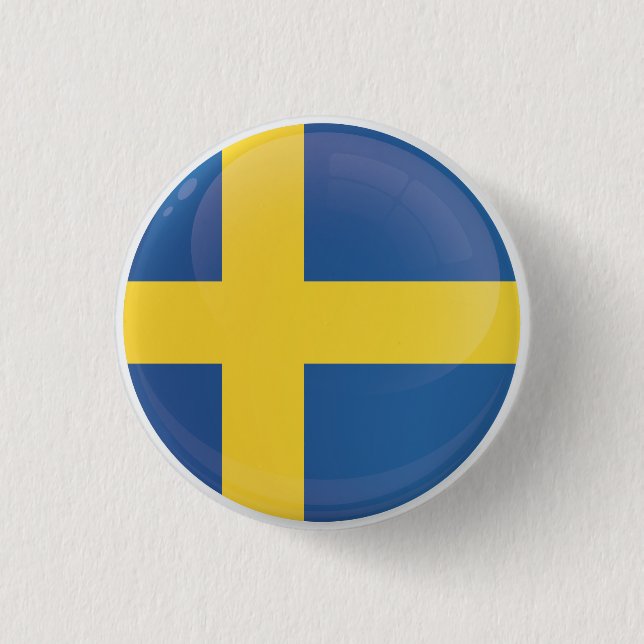 Sweden  Round Icon Flag Button (Front)